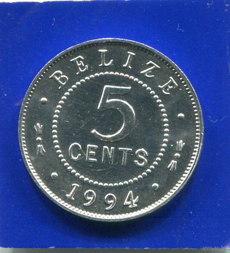 Белиз 5 центов 1994 UNC