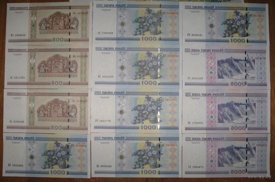 Коллекция банкнот Республики Беларусь с 1992 года по 2016 год в состоянии UNC. В лоте 163 банкноты. Серии без повторов.