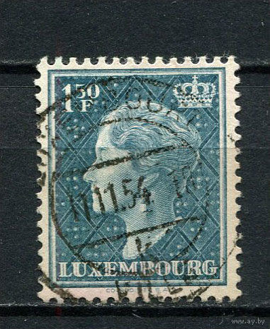 Люксембург - 1948/1951 - Великая герцогиня Люксембургская Шарлотта 1,50Fr - [Mi.451] - 1 марка. Гашеная.  (Лот 20Dc)