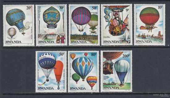 Воздушные шары Авиация Транспорт 1984 Руанда MNH