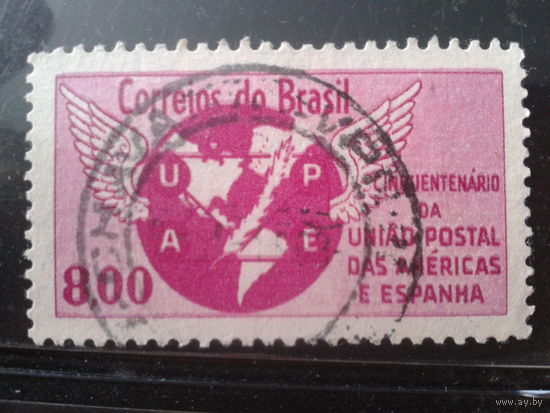 Бразилия 1962 Почта, карта