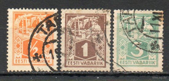 Стандартный выпуск Рабочие Эстония 1922 год 3 марки
