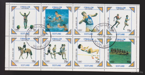 Спорт Олимпийские Шотландия 1984 год  лот 2014 Блок лист