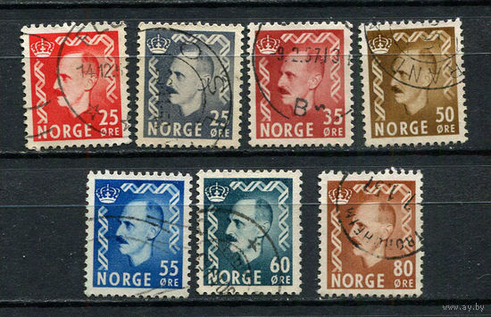 Норвегия - 1950/1962 - Король Хокон VII - 7 марок. Гашеные.  (Лот 77DN)