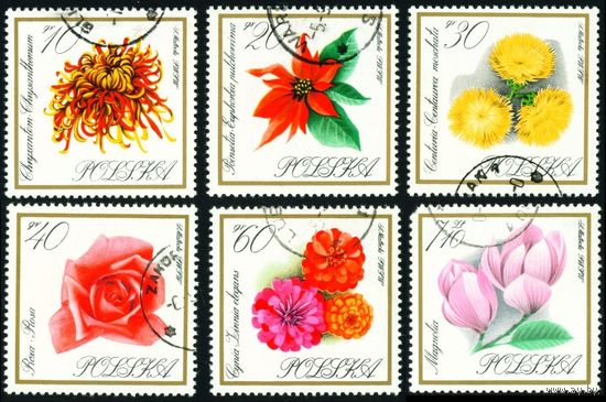 Садовые цветы Польша 1966 год 6 марок