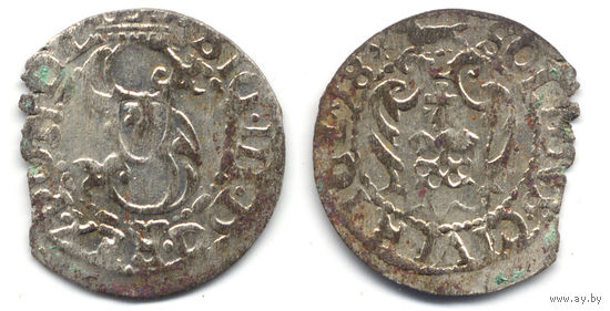 Шеляг 1618, Сигизмунд III Ваза, Рига. Редкий вариант с окончанием легенды '18*' на Рв., R4