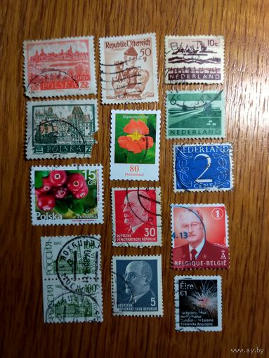Сборный лот марок (10). Разные страны. Разные года
