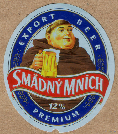 Этикетка пиво Smadny Mnich Европа Ф567