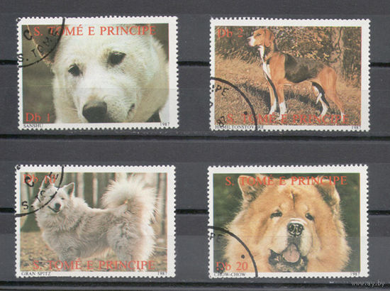 Сан-Томе и Принсипе.1987.Собаки (полная серия 4 марки)