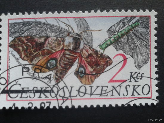 Чехословакия 1987 бабочка