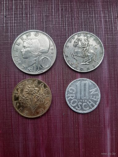 Монеты Австрии. С 1 рубля