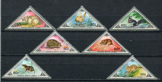 Монголия - 1983 - Млекопитающие - [Mi. 1592-1598] - полная серия - 7 марок. MNH.  (Лот 90EW)-T25P4