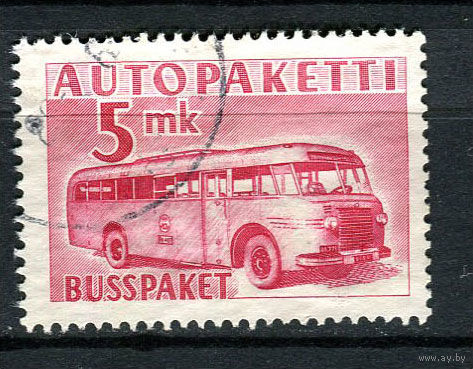 Финляндия - 1952 - Посылочная марка. Автобус 5М - [Mi.6ap] - 1 марка. Гашеная.  (Лот 76AB)
