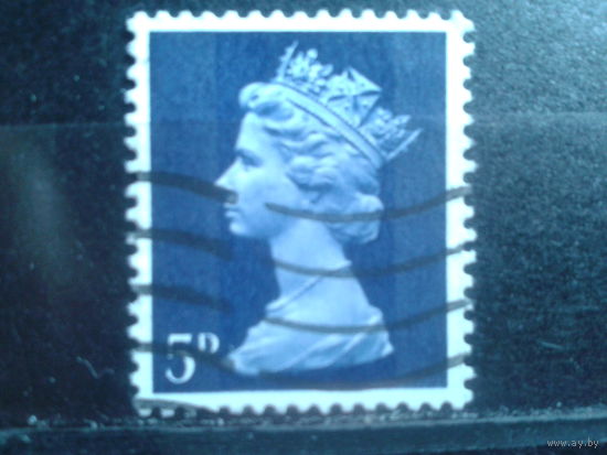 Англия 1968 Королева Елизавета 2  5 пенсов