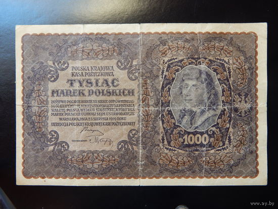 Польша 1000 марок 1919 г