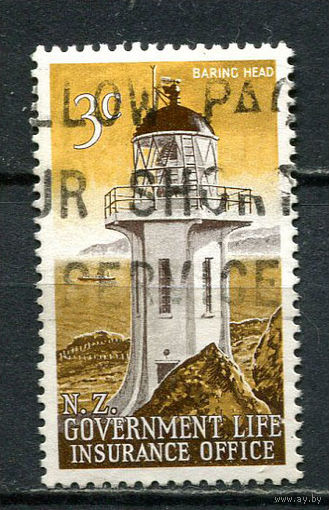 Новая Зеландия (страховые марки) - 1969 - Маяк 3С - [Mi.41] - 1 марка. Гашеная.  (LOT EY31)-T10P36