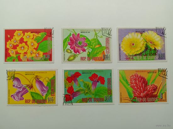 Экваториальная Гвинея 1976. Охрана природы - Цветы из Австралии и Океании