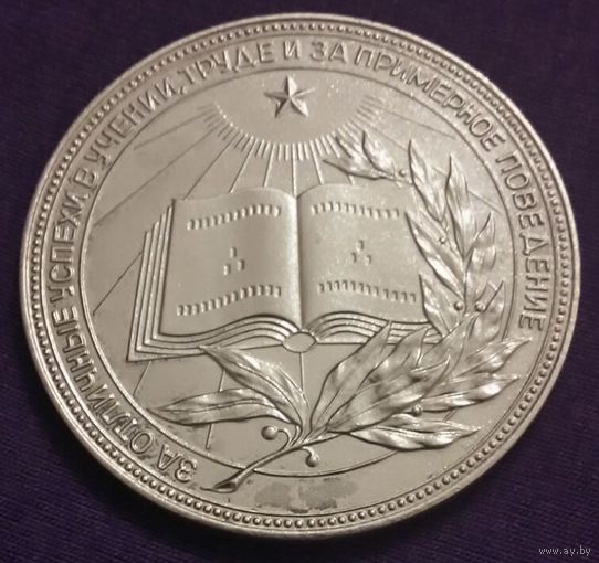 Школьная серебряная медаль ( за отличные успехи в учении , труде и примерное поведение). РСФСР ( образца 1960 года)