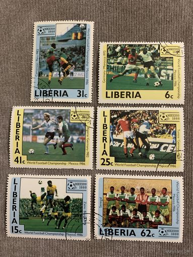 Либерия 1986. Чемпионат мира по футболу Мехико-86. Полная серия