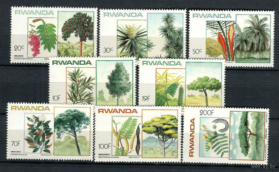 Руанда - 1984 - Деревья и цветы - [Mi. 1251-1258] - полная серия - 8 марок. MNH.