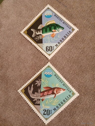Монголия 1974. Пресноводные рыбы