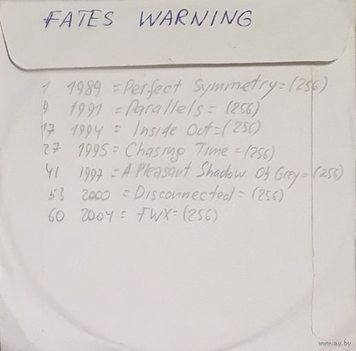 CD MP3 дискография FATES WARNING - 1 CD