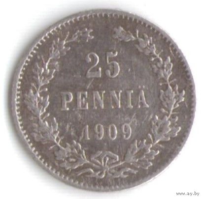 25 пенни 1909 год  _состояние VF/ХF