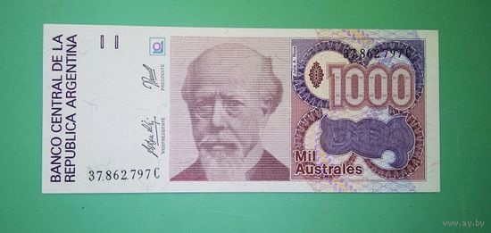 Банкнота 1000 аустралей 1988 г.