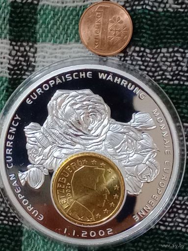 Либерия 1 доллар 2002 евро валюта Люксембурга