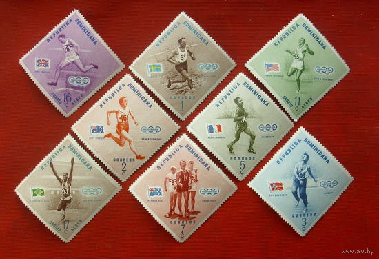 Доминикана. Спорт. ( 8 марок ) 1957 года. 8-7.