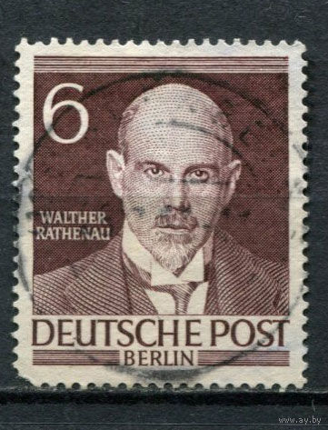 Берлин (Германия) - 1952 - Вальтер Ратенау - политик 6Pf - [Mi.93] - 1 марка. Гашеная.  (Лот 56AZ)