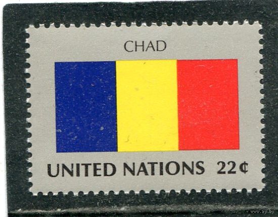 США. ООН Нью Йорк. Флаг Чад