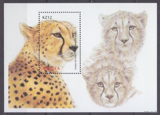 2000 Ангола 1498/B76 Кошки - Леопард 6,00 евро