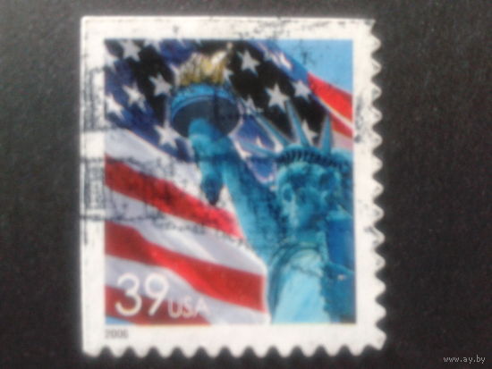 США 2006 стандарт, флаг, статуя