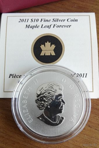10 долларов, Канада, серебро, 2011 г.