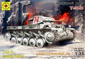1/35 Немецкий танк Т-II C (German Panzer T-II C / Pz.Kpfw. II Ausf.C) (Моделист 303517)