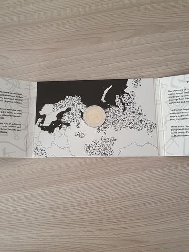Монета Эстония 2 евро 2021 Финно-угорские народы БЛИСТЕР