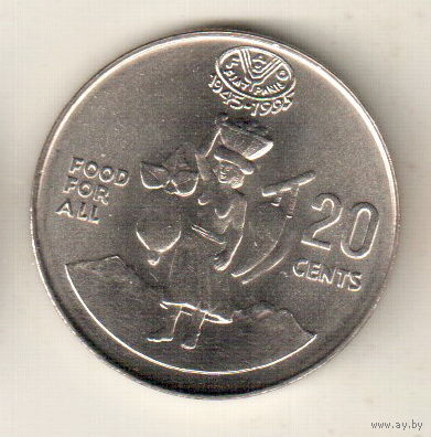 Соломоновы Острова 20 цент 1995 ФАО