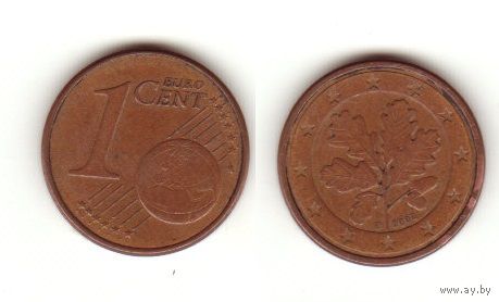 1 евро цент 2002 D
