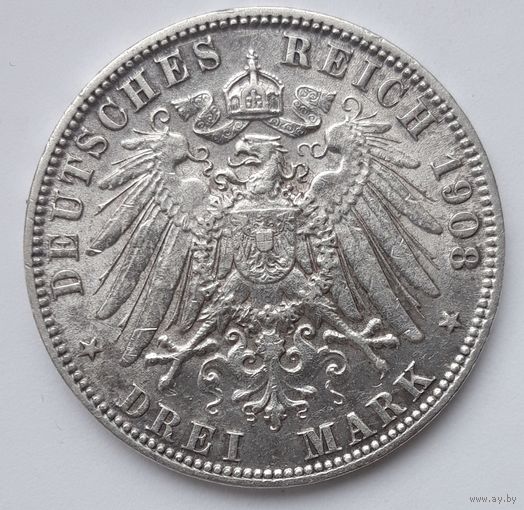 3 марки 1908 года Гамбург