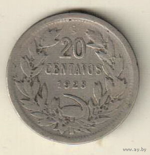 Чили 20 сентаво 1923