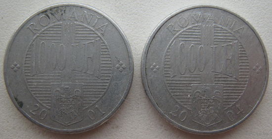 Румыния 1000 лей 2001 г.