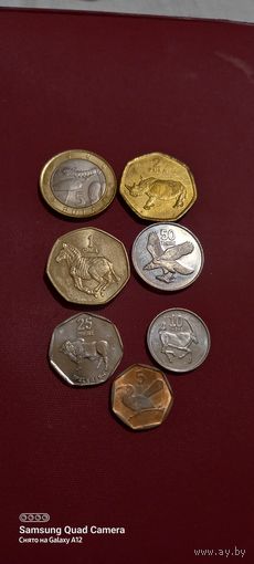 Ботсвана, набор из 7 монет, состояние.