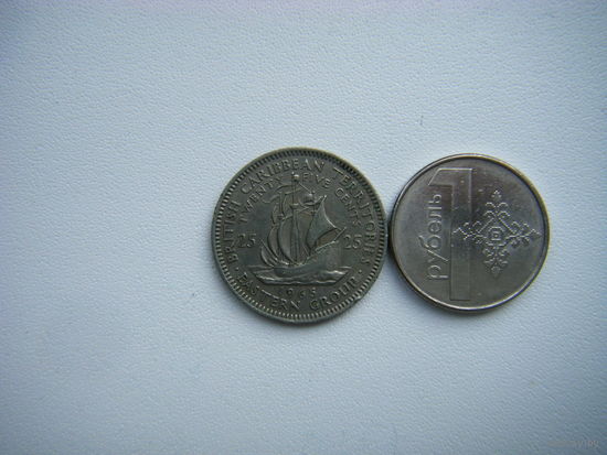 Восточные Карибы 25 центов 1965г.