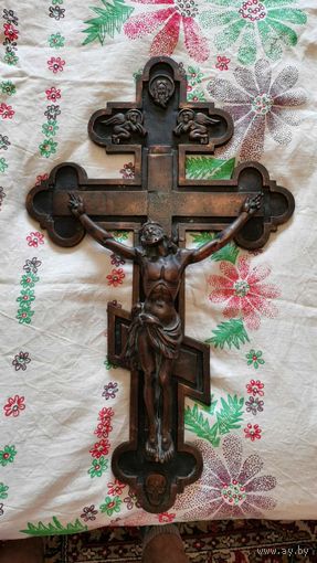 Крест (распятие), литьё. 69х42 см.