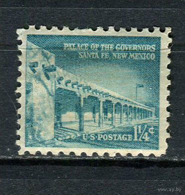 США - 1954/1973 - Губернаторский дворец 1 1/4C - [Mi.652A] - 1 марка. MH.  (Лот 30ED)-T2P2