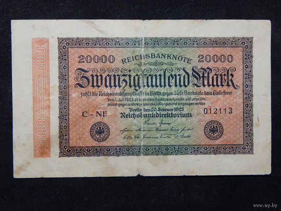 Германия 20 000 марок 1923г.