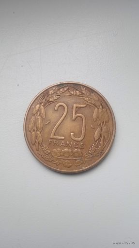 Камерун 25 франков 1972 года
