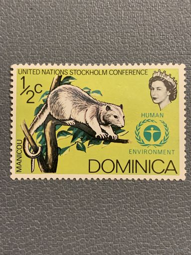 Доминика 1972. Фауна. Manicou