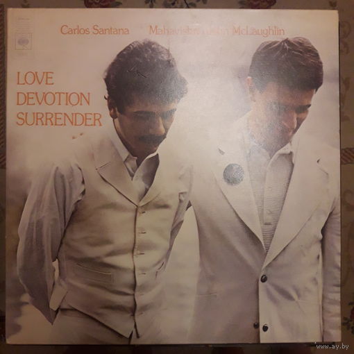 CARLOS SANTANA/MAHAVISHNU JOHN MCLAUGHLIN - 1973 - LOVE DEVOTION SURRENDER (UK) LP
